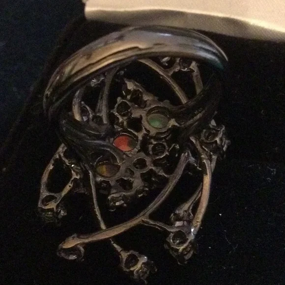 Breathtaking Genuine Opals in a Genuine Gemstone Galaxy Ring